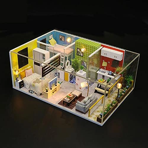 DIY Dollhouse Kit - 30x24.5x27.6 cm LED Light
