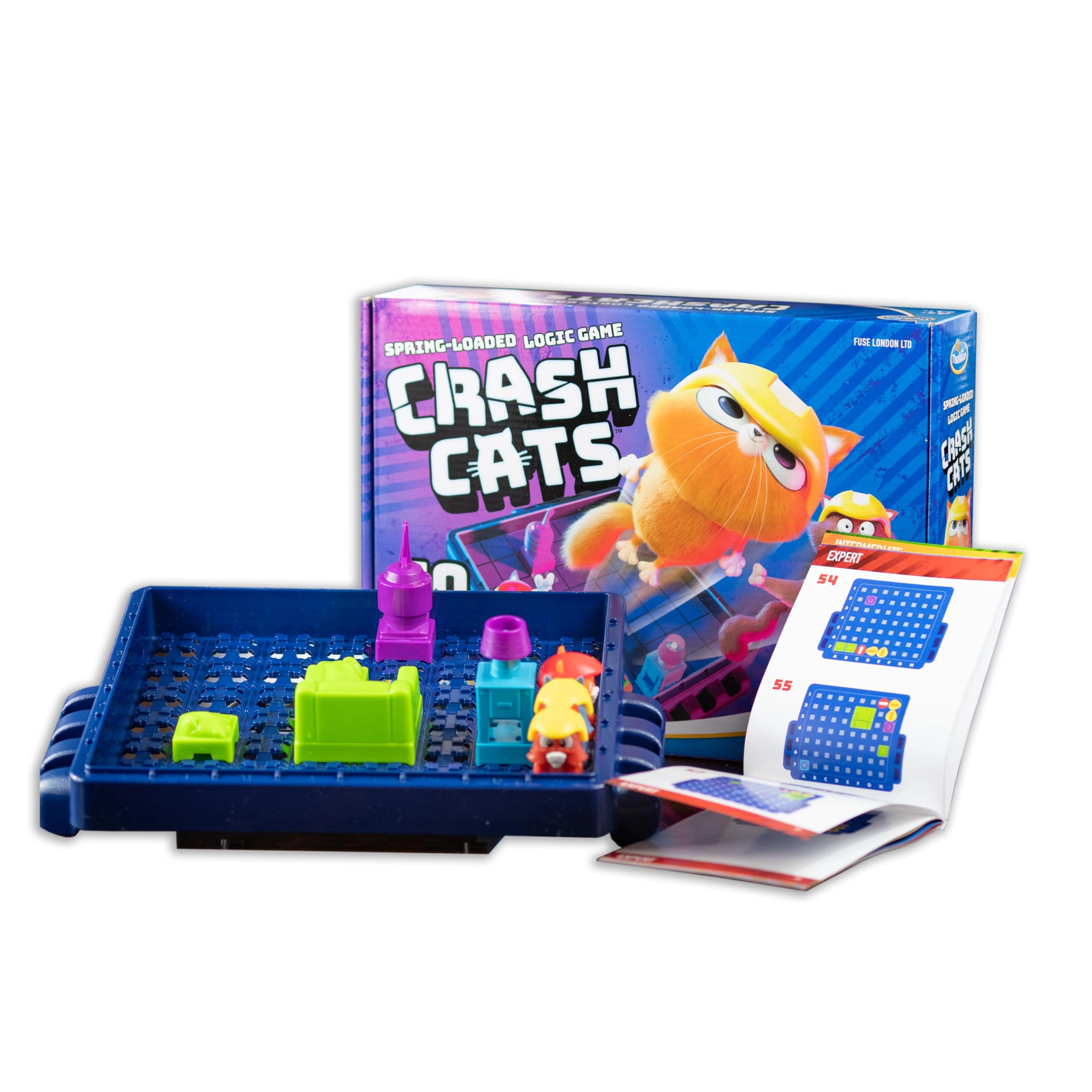 ThinkFun Crash Cats: The Super Spring Loaded Logic Game