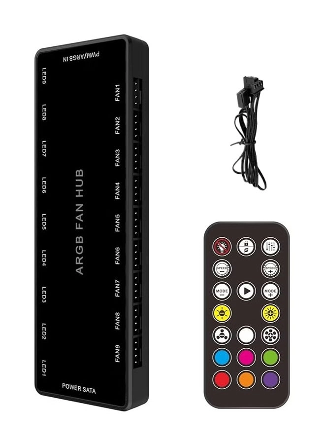 Generic ARGB Fan HUB Controller - 9 fans