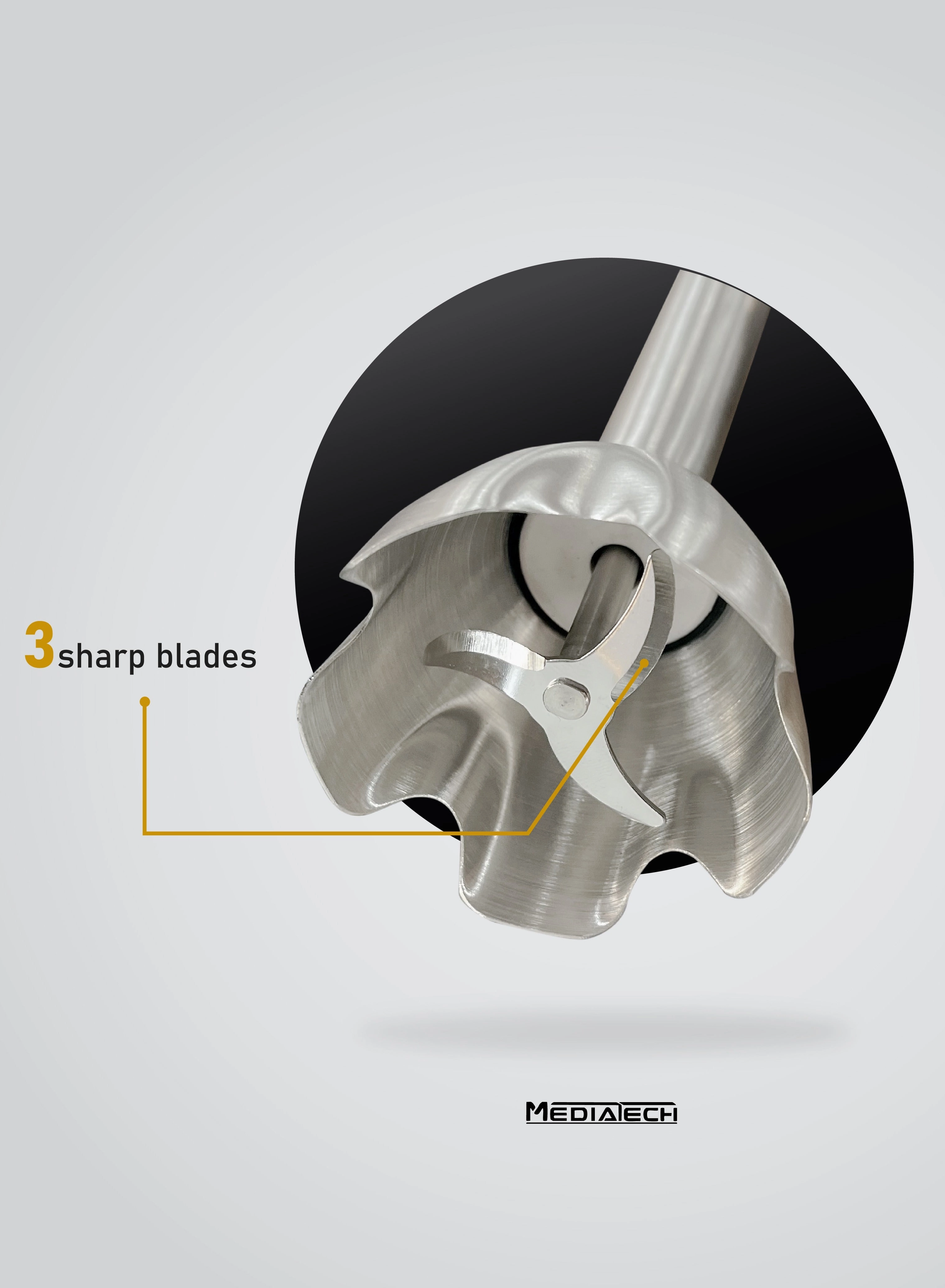 MT-HB300 - Stainless Steel Blade Turbo Mode