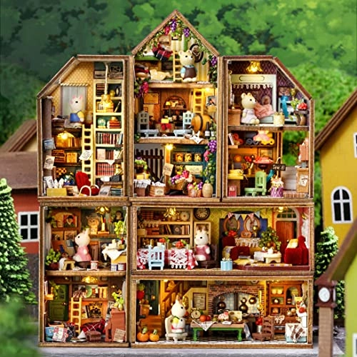 Miniature House Kit - Wood with Furniture
