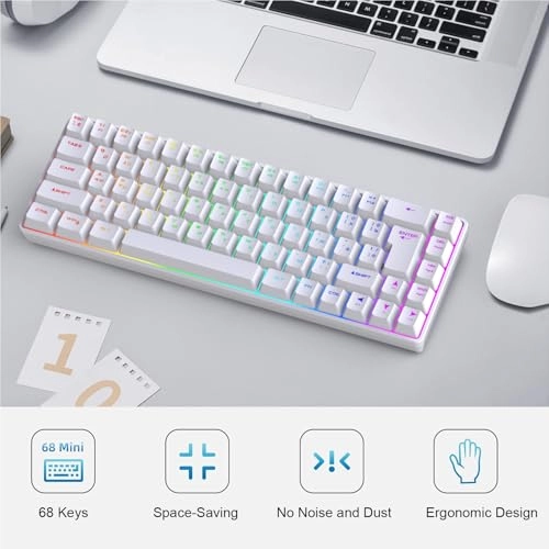 68 Key RGB Mechanical Gaming Keyboard - Wired/Wireless