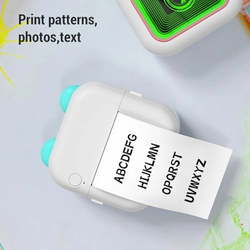 Miniature Photo Printer - 7 Color Breathing Light Thermal