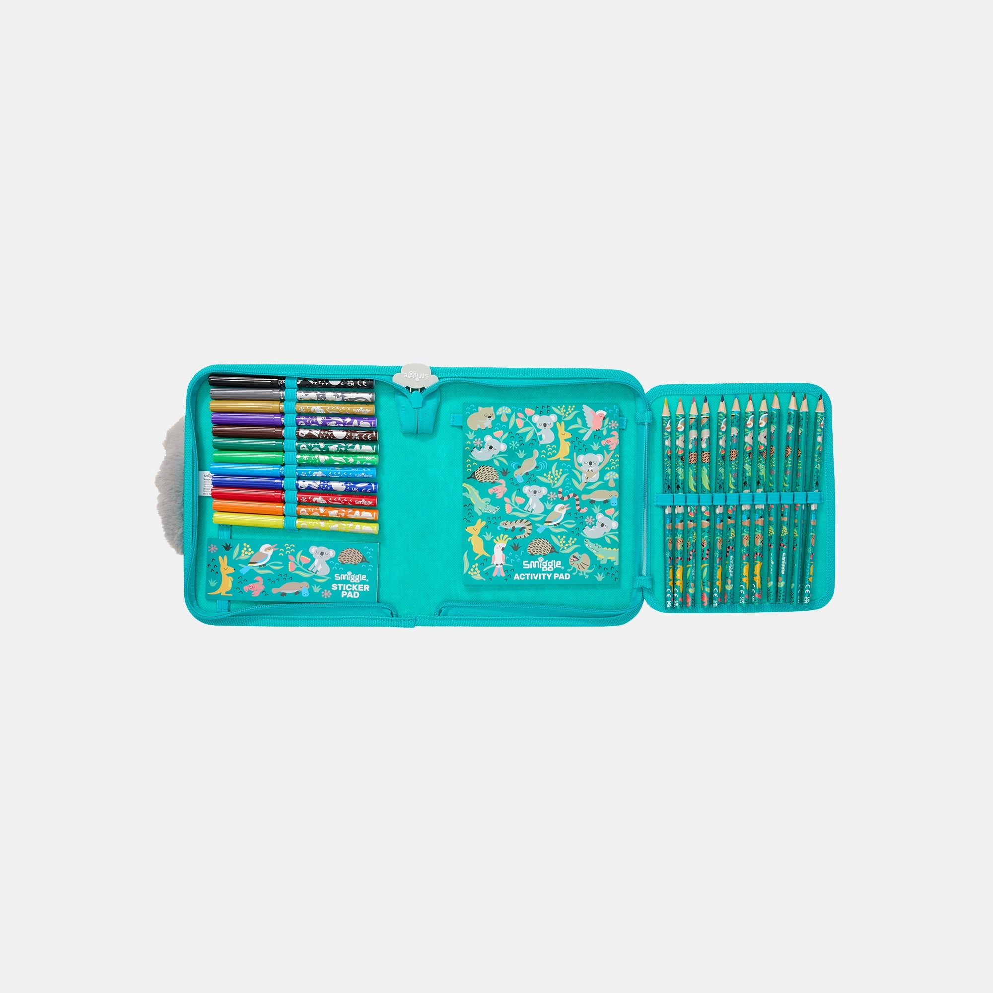 Pals Junior Stationery - Zip Pencil Case 12 x Coloured Pencils Gift Pack