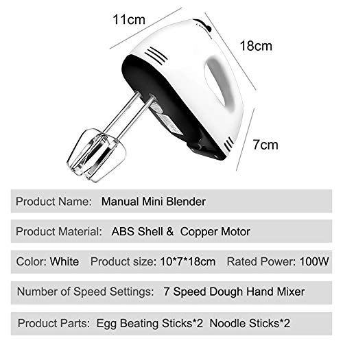 7 Speed Dough Hand Mini Mixer - 100W