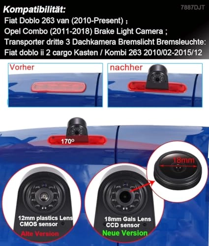 JCJC7892DJTUS - 1280*720 Night Vision + 7" Reverse Mirror - 2 video input