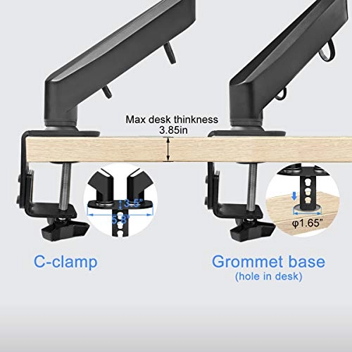 Gas Spring Monitor Mount - 17 to 32-inch