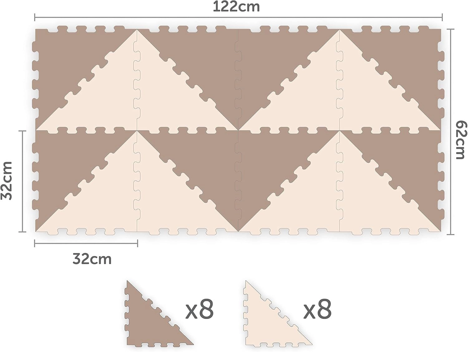 Triangle Puzzle Floor Mat - 10 Months