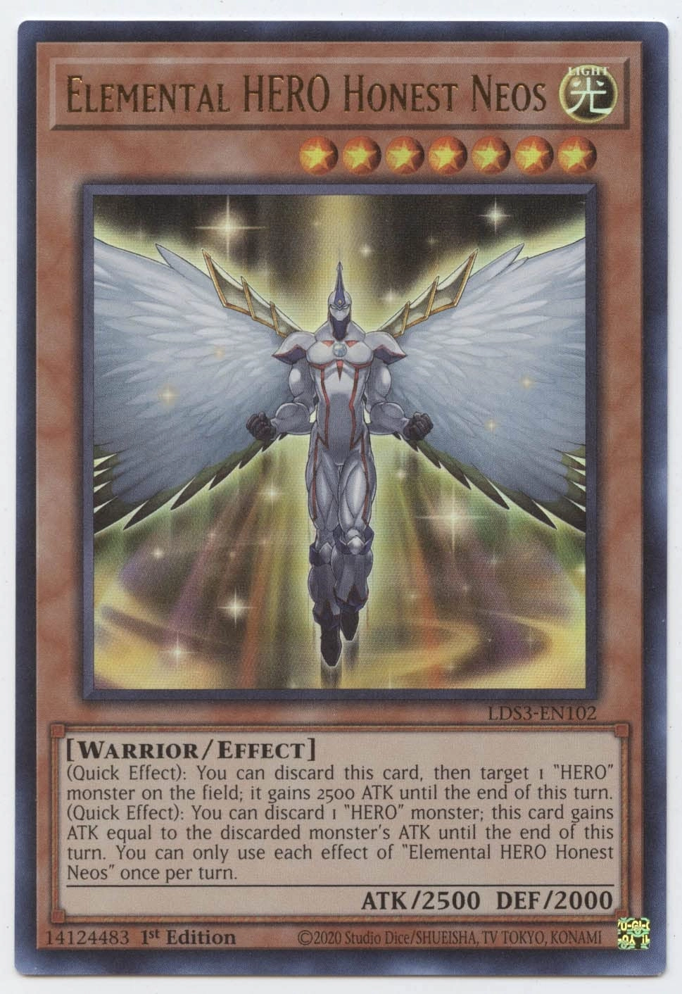 Yu-Gi-Oh! Elemental Hero Honest Neos - LDS3-EN102 1st Edition