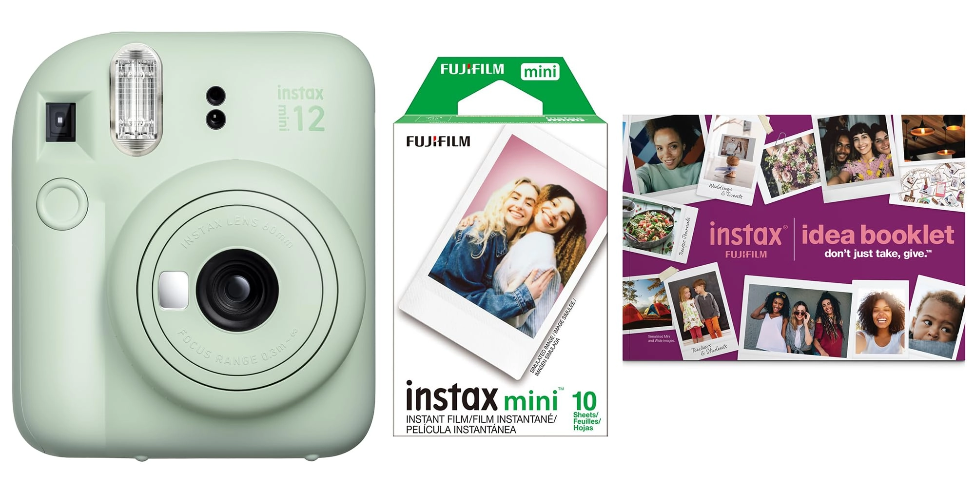 Instax Mini 12 - 20 Sheet Mint Green Pack