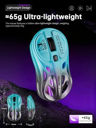 Tri-Mode Wireless Mouse - 2.4GHz USB / Dual Bluetooth / Wired