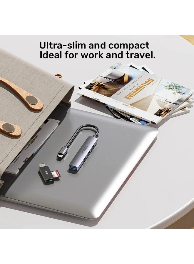 USB-C TO 4 PORT USB-A HUB - 5Gbps 3x480Mbps