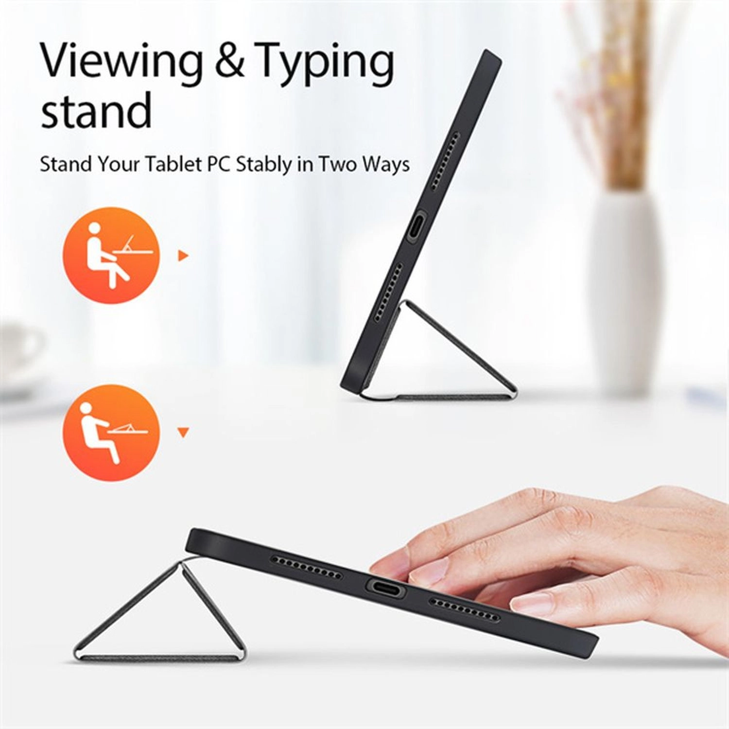 Stand Case with Screen Protector for iPad Mini 8.3-inch