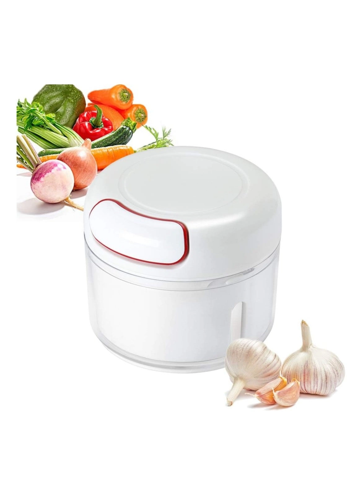 khomat Manual Food Chopper - Handheld Pull Compact