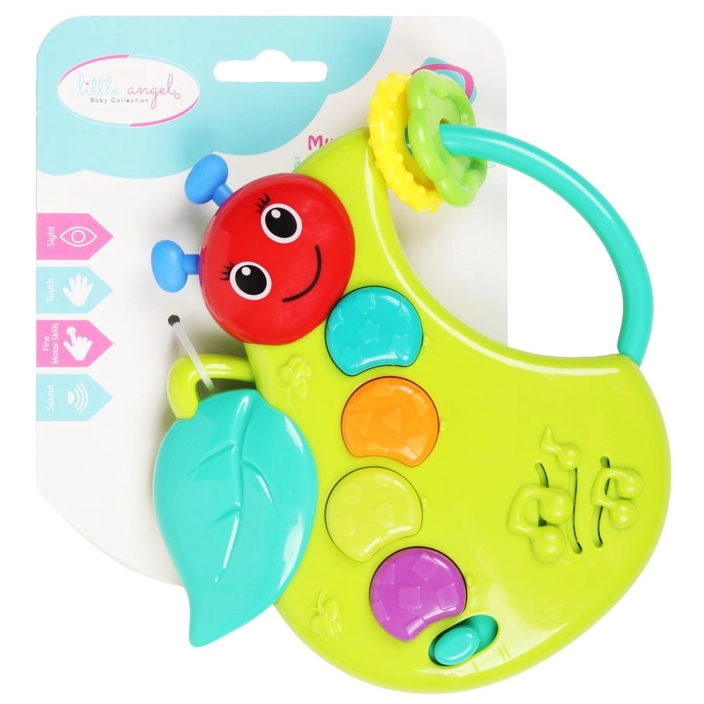 Baby Musical Caterpillar Rattle Teether Toy - Suitable for 3 months and above
