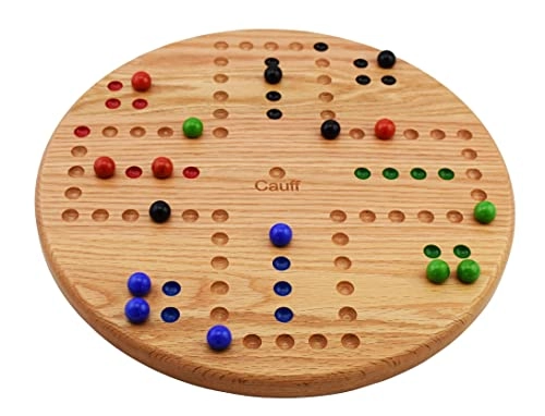 Marble Game - Solid Oak Wood Hand Painted Holes