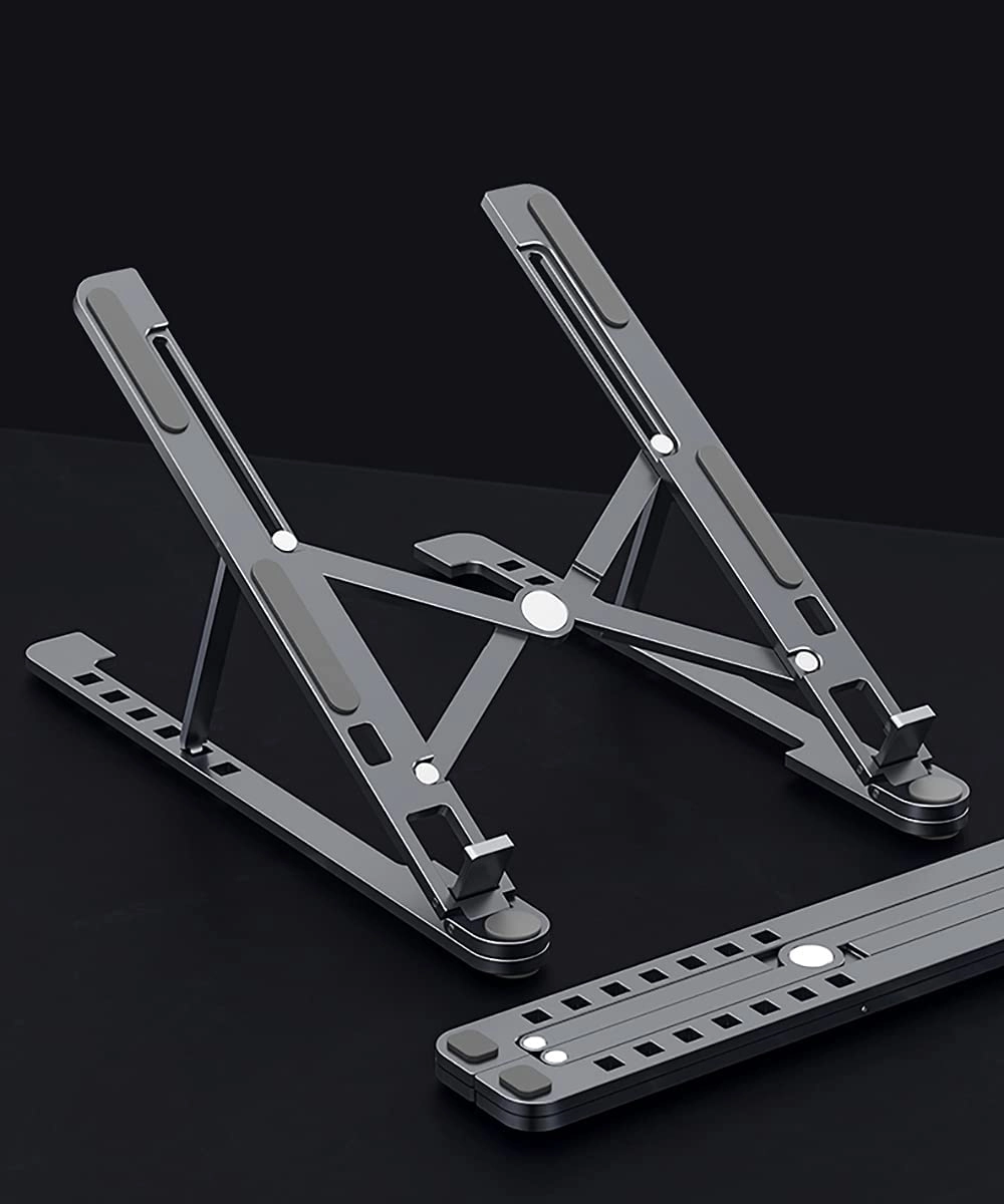 Ergonomic Foldable Height Adjustable Aluminum Portable Adjustable Laptop Stand