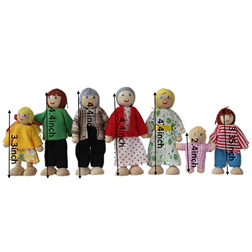 Wooden Doll House People - 36 months 7 piece