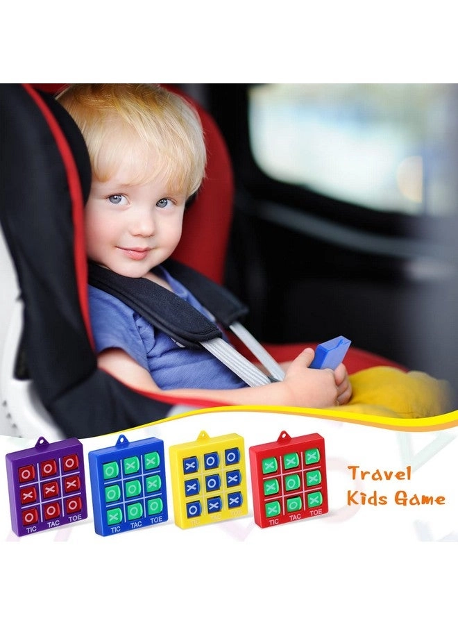 Tic Tac Toe - 4 Pcs Mini 2 x 2 x 0.4 Inch