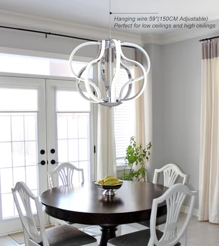 LED Chandelier - 8 Lights Dimmable Remote Control