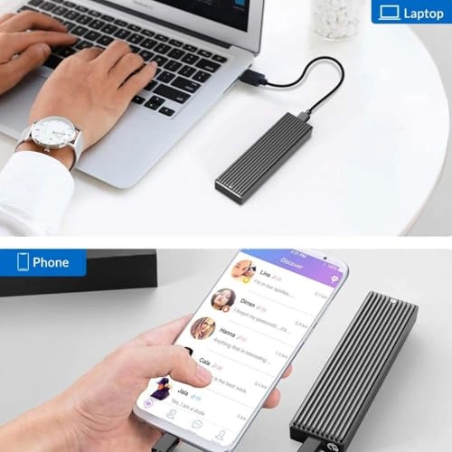 SSD Enclosure Caddy M.2 NVMe - USB 3.1 Gen 2