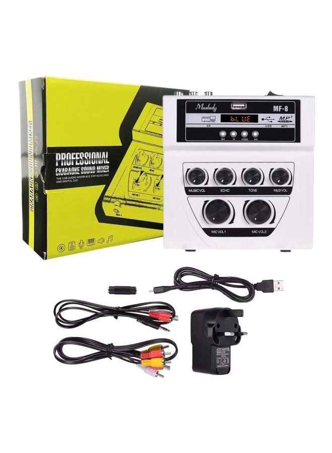 I5036W-UK-A - Mini Karaoke Sound Audio Mixer White/Black