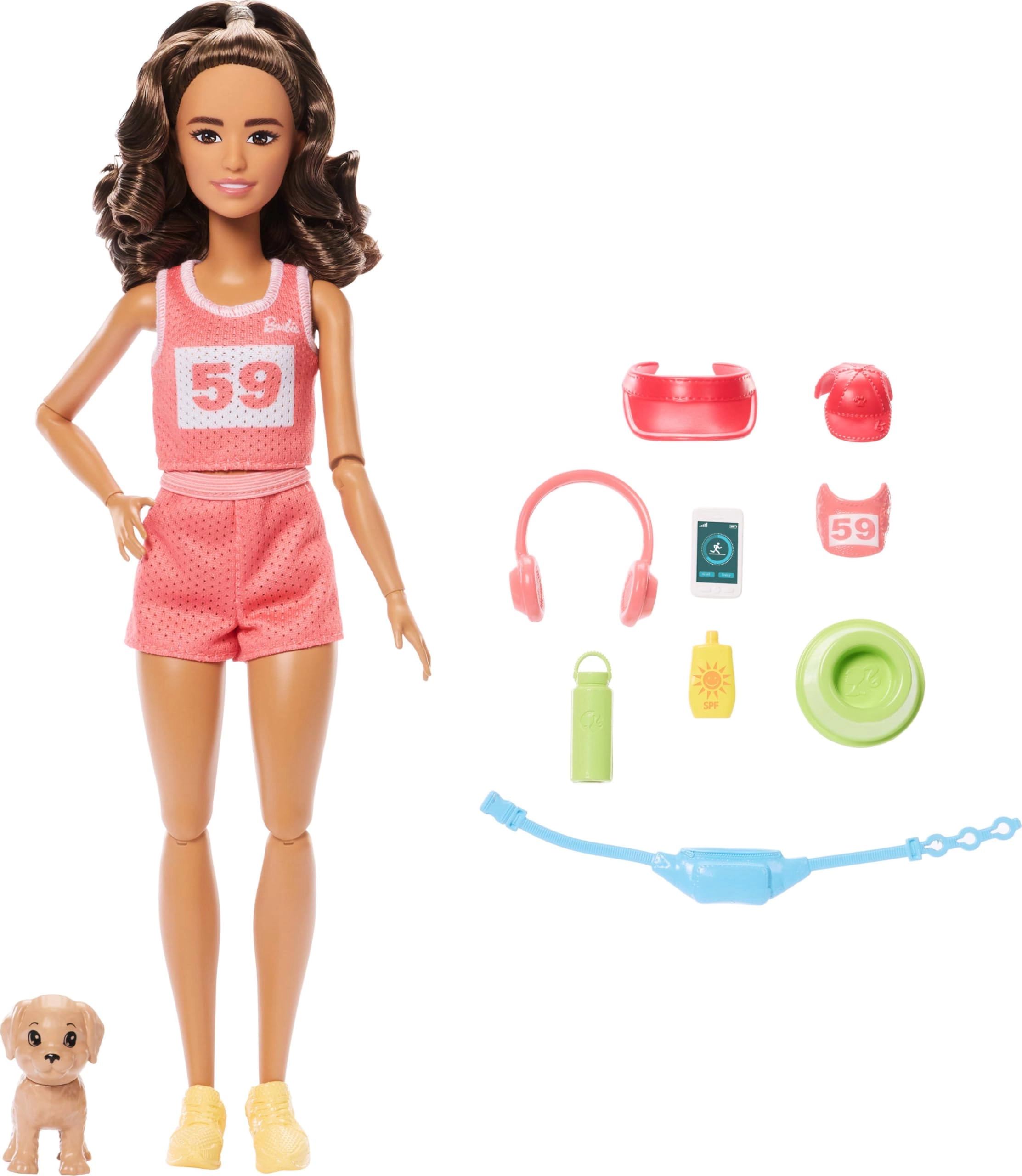 Mattel Barbie Style Made to Move Wellness - Runner Doll Pink Barbiecore Jersey Ages 3+