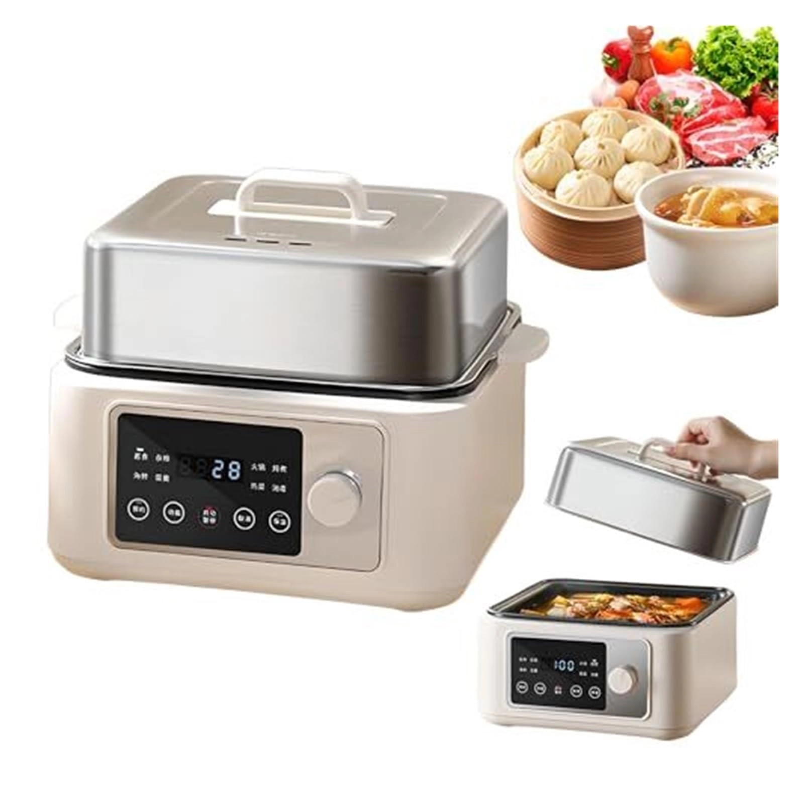 HAUSXVFE Electric Steamer - 8 litres 12 liters 16 liters