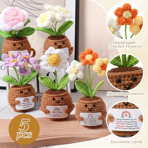 Positive Flower Potted Doll - 15 cm