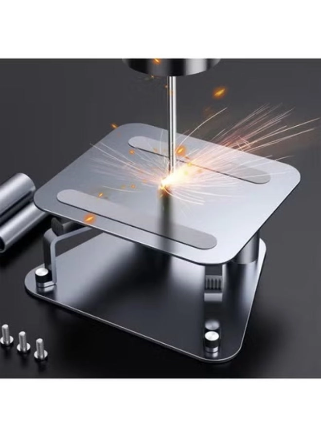 Adjustable Monitor Stand - All-Aluminum Keyboard & Phone Holder