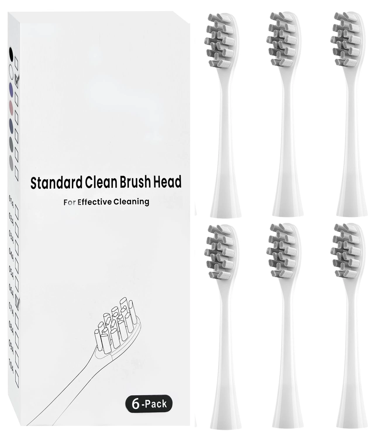 Copimy Brush Heads - 6 pack White Compatible with My Variations