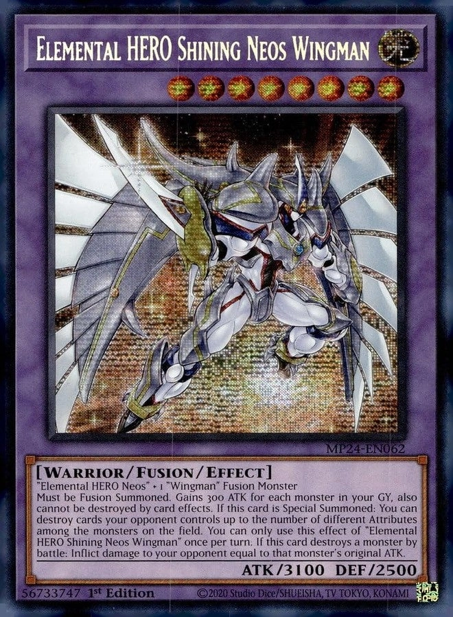Yu-Gi-Oh! Elemental Hero Shining Neos Wingman MP24-EN062 - 1st Edition