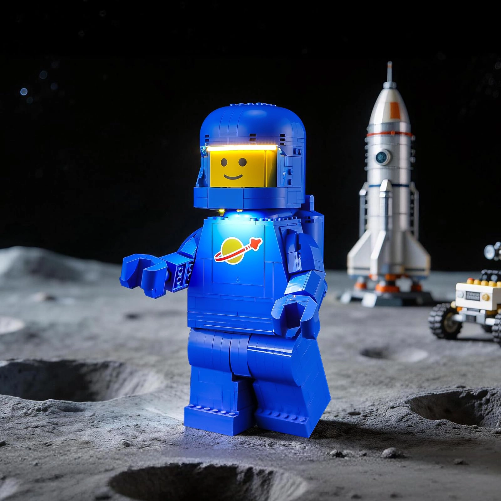 BRIKSMAX LED Lighting for LEGO Minifigures - Large Minifigure 40921 Blue Astronaut