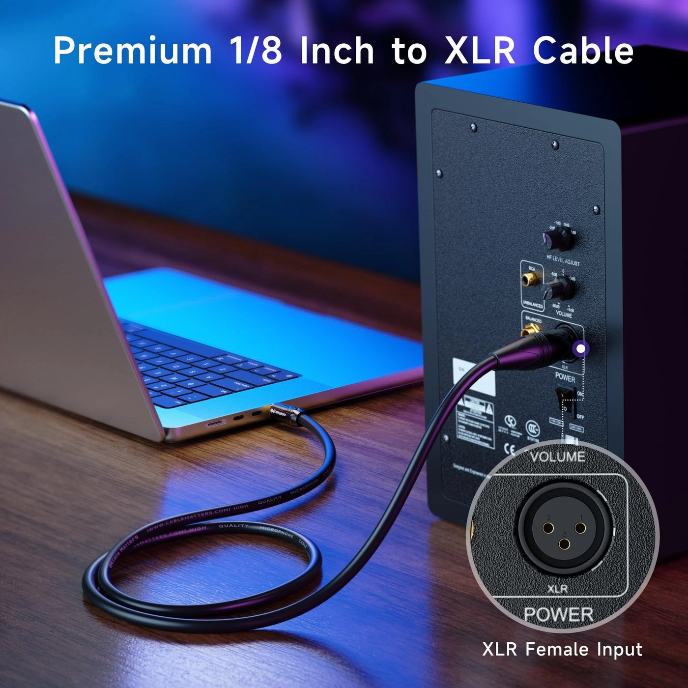 3.5mm to XLR Cable - 3.048 meter