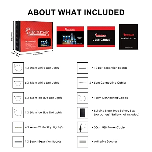 Lighting Set for LEGO Architecture Singapore 21057 - Acrylonitrile Butadiene Styrene 6