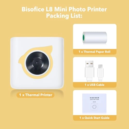 Mini Photo Printer L8 - 203DPI Thermal