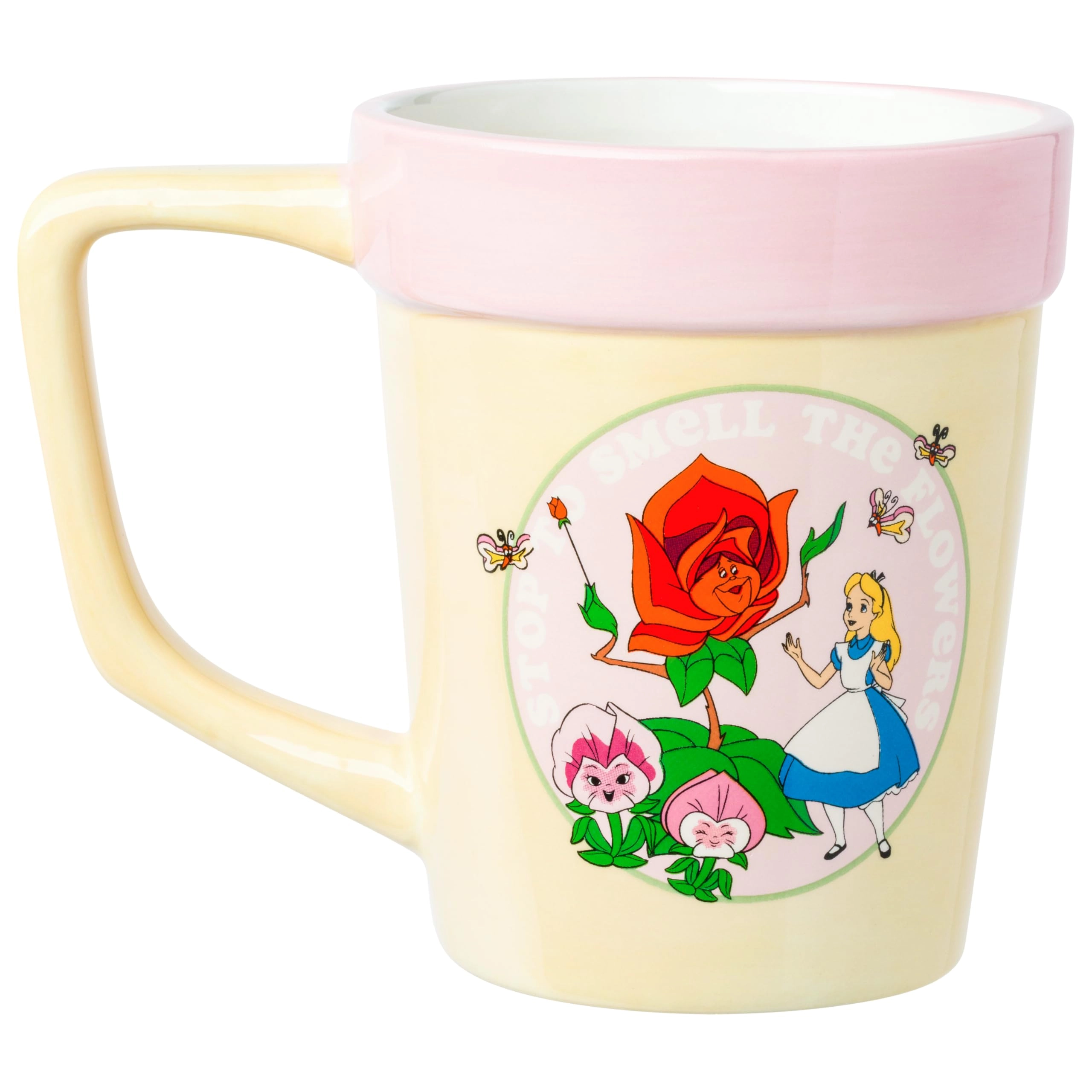 Alice in Wonderland Wildflower Smell the Flowers Mug - 1 pcs 3D Sculpted