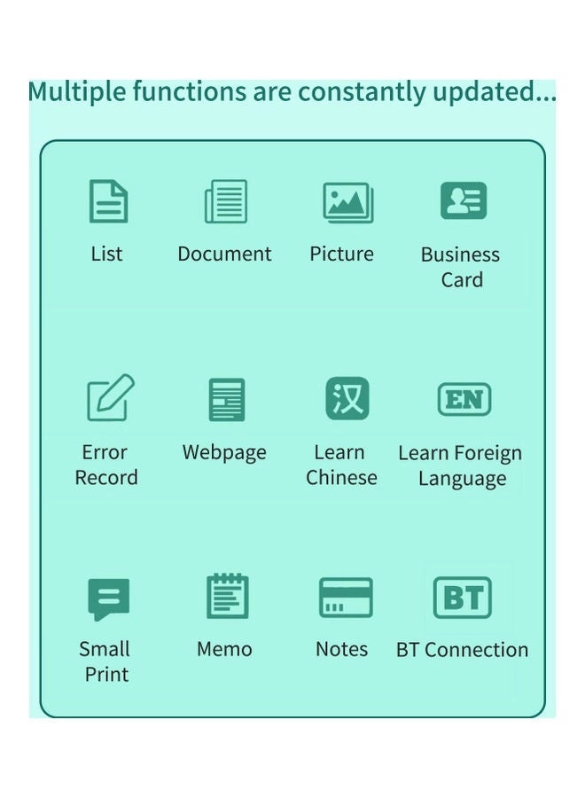 Wireless Mini Photo Printer White/Green