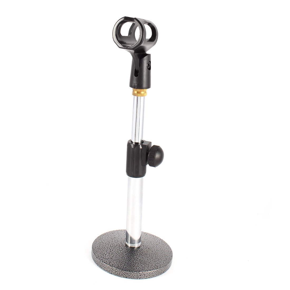 Metal Round Base Adjustable Angle Clamp Microphone Mic Desk Stand - Small Multiple colors