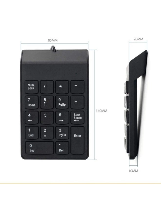 18-Key USB Wired Digital Numeric Keyboard