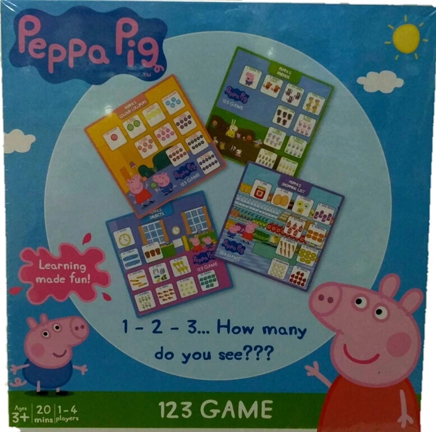 Funskool Peppa Pig 123 Game - 3 Years and Up 4 Game boards
