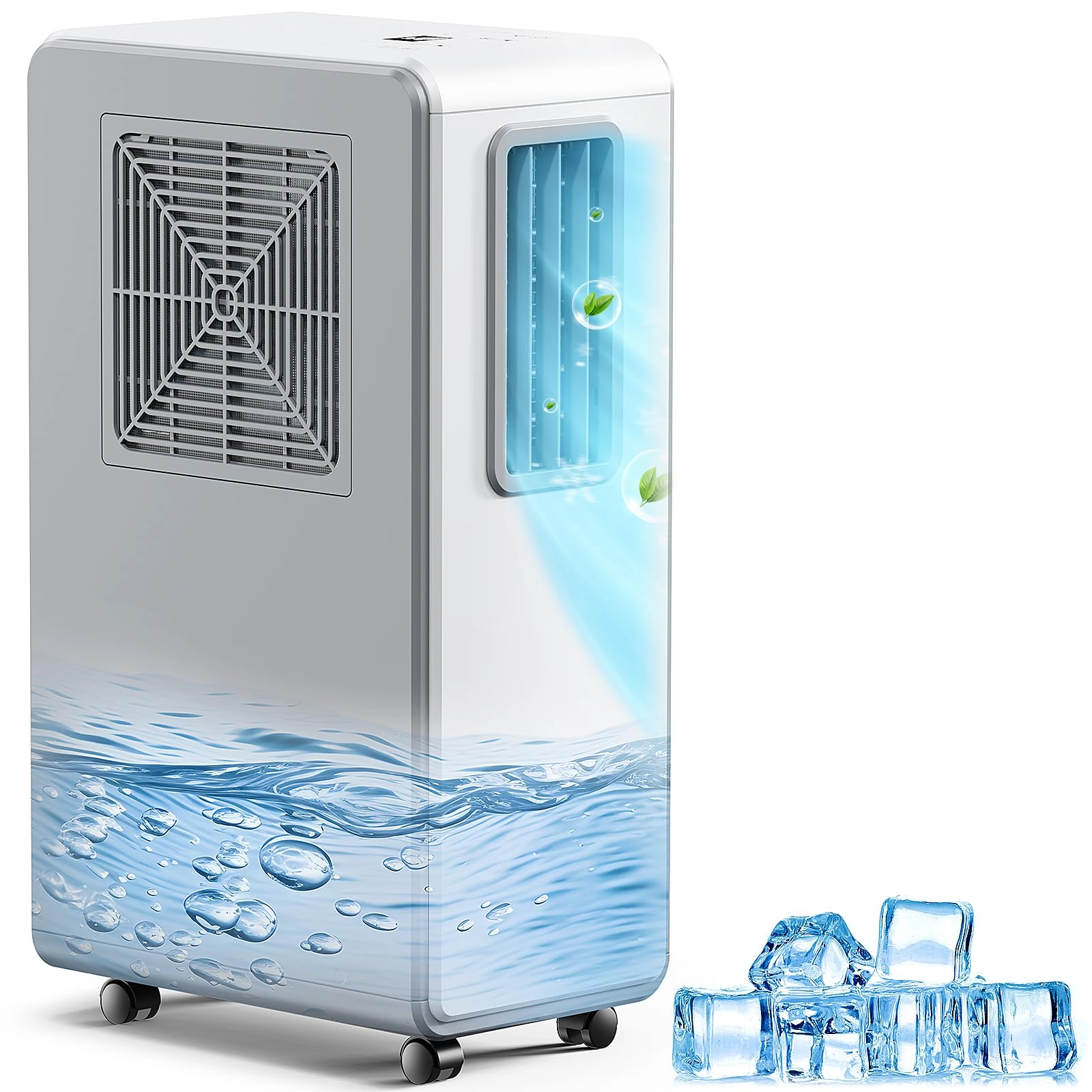 MaidellAir 4-in-1 Portable Air Conditioner - 8000 BTU Quiet 24-Hour Timer