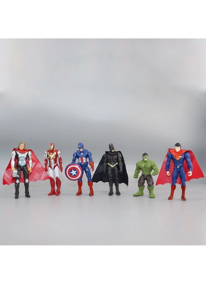 Superhero Action Figure Set - 6 pcs