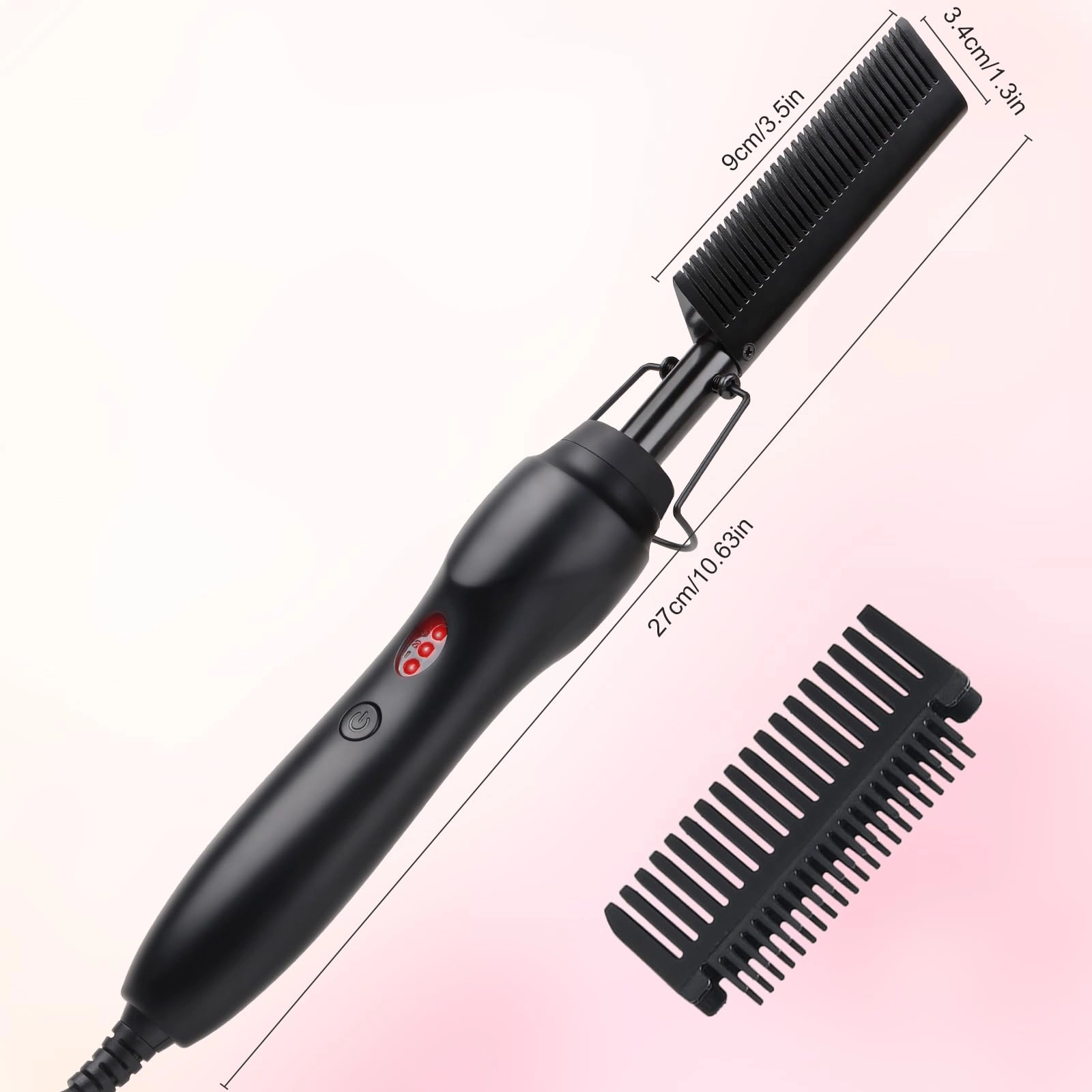 Electric Hot Comb - 12 Inch Multicolored Anti-Scald