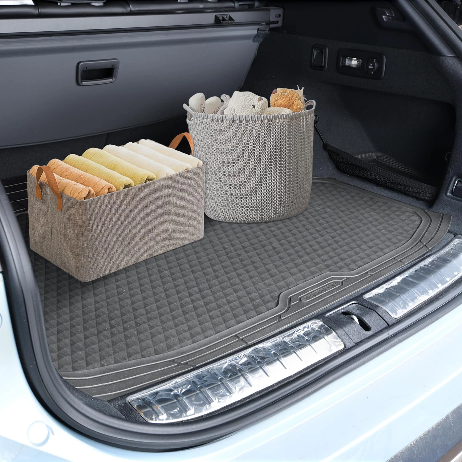 Floor Mats - Gray Rubber 4 Pcs