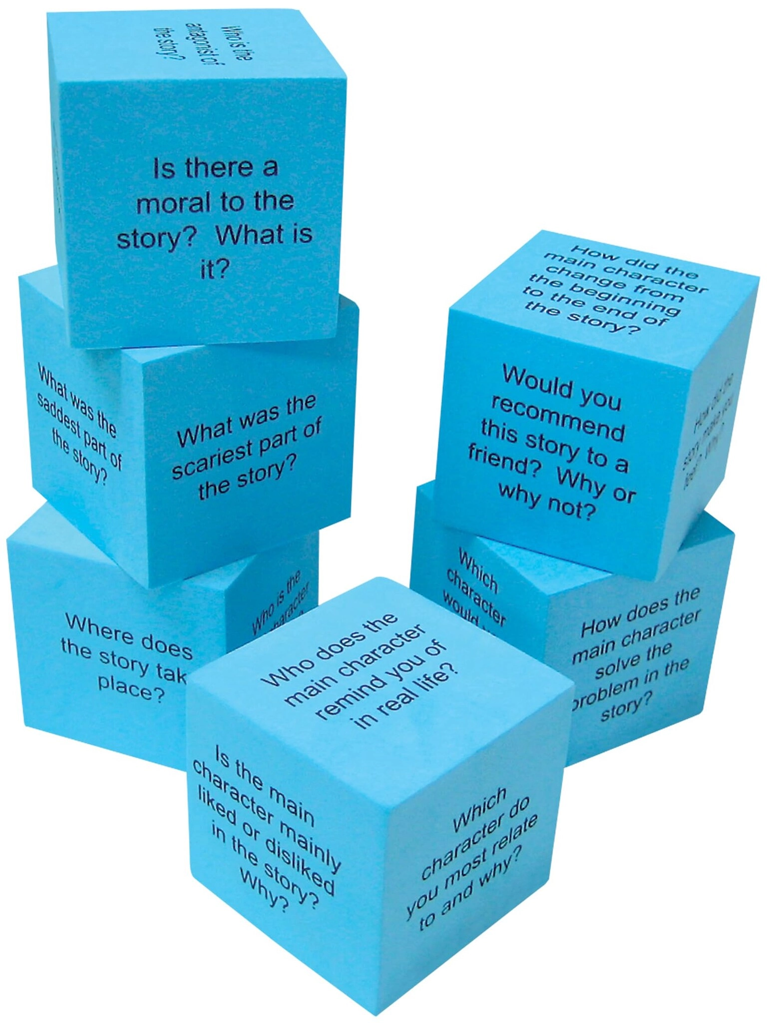Teacher Created Resources Foam Reading Comprehension Cubes - 20634 Blue 2 x 2