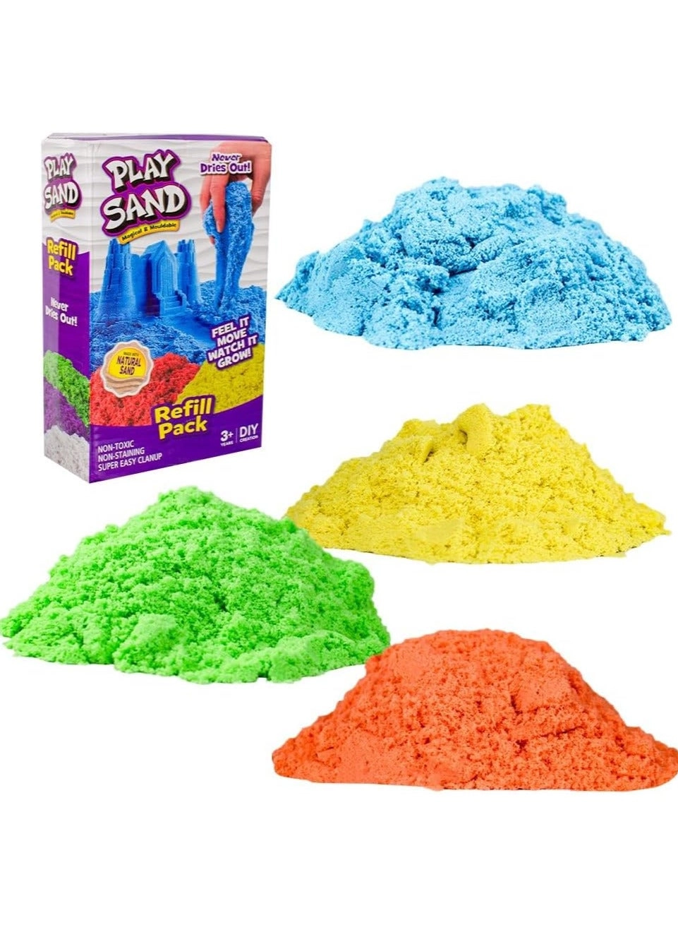 Magical & Moldable Play Sand Refill Pack - 4 Colors 250g per pack