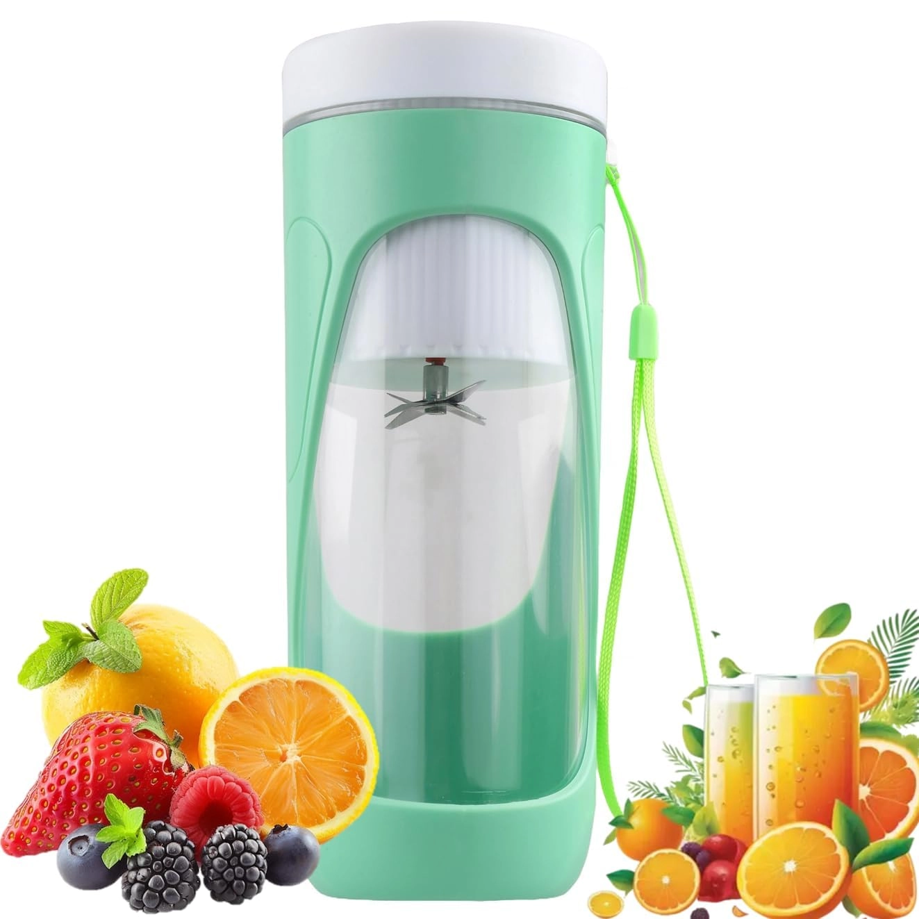 Kiwilon 6 Blade Juicer Blender - 450 ML USB Portable