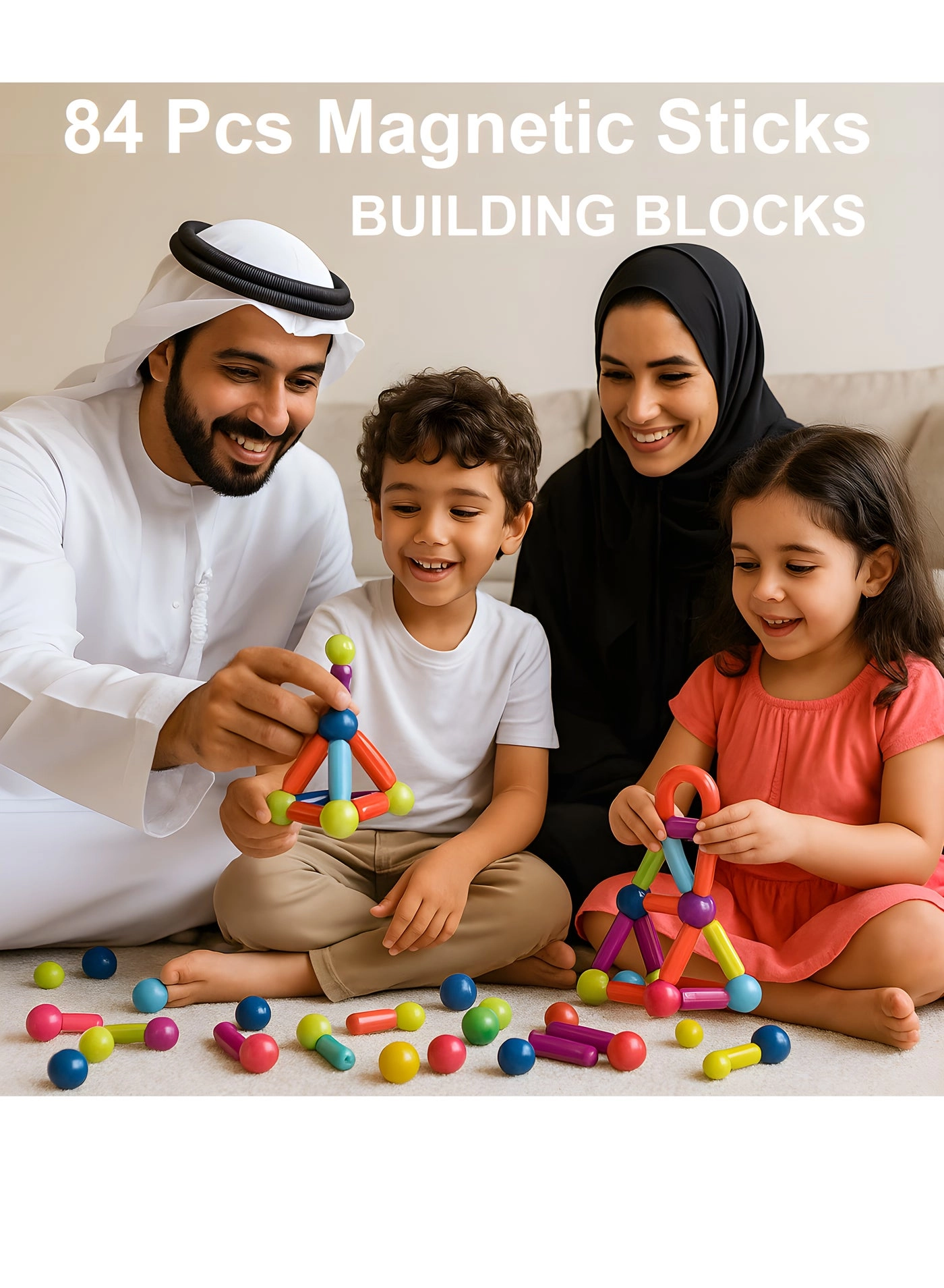 Toys R Us Magnetic Sticks and Balls - 84 pcs