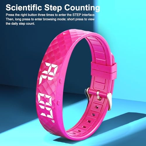 Vibrating Alarm Reminder Watch - LED Activity Tracker Sleep Analysis